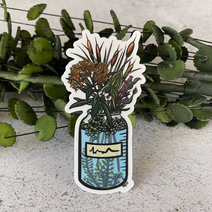 Autocollant fleur, autocollant scientifique, bouteille d'eau et autocollant pour ordinateur portable pour la vente par Everyday H2O