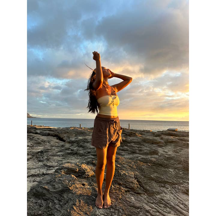 Gardenbelle Shop - Wholesale Shorts - Women's - Organic Hemp Boho Shorts, Slouchy Natural Shorts15