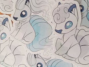 Ellesdoodlebox – wholesale Sticker – Pokemon Alola Ninetales Vulpix Geeky Sticker0