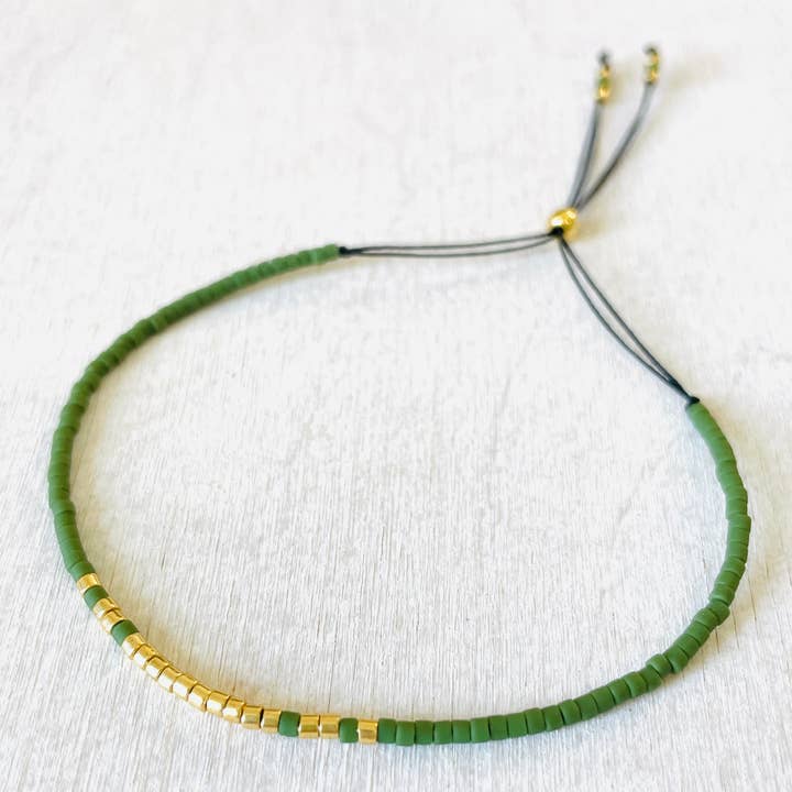 Verstelbare Miyuki Parelarmband van Nylon met Rocaille voor wholesale door Atelline