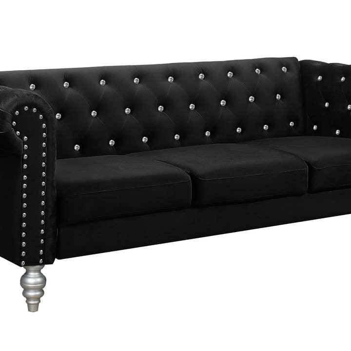 Home Design - Wholesale Sofa - Emma Velvet Rolled Arm Chesterfield Sofa11