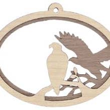Eagle Christmas Ornament for wholesale by Woodlander Workshop