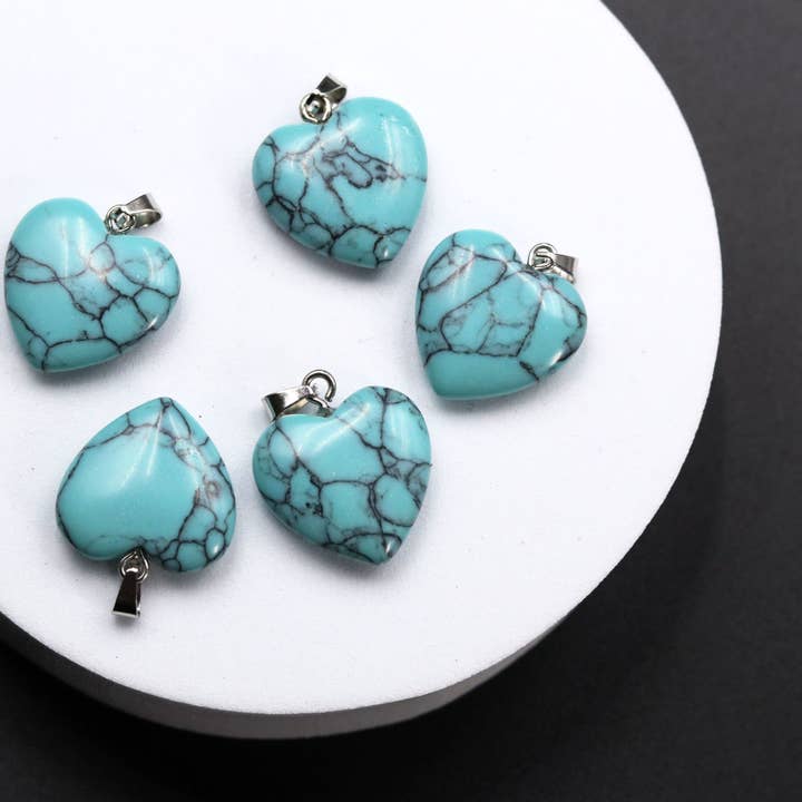 Gemcohub - Wholesale Spiritual stone/crystal - Amethyst Pendant Agate Heart Necklace Natural Stone20