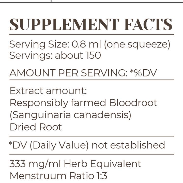 Garden Organics - Wholesale Tincture - Bloodroot Tincture3