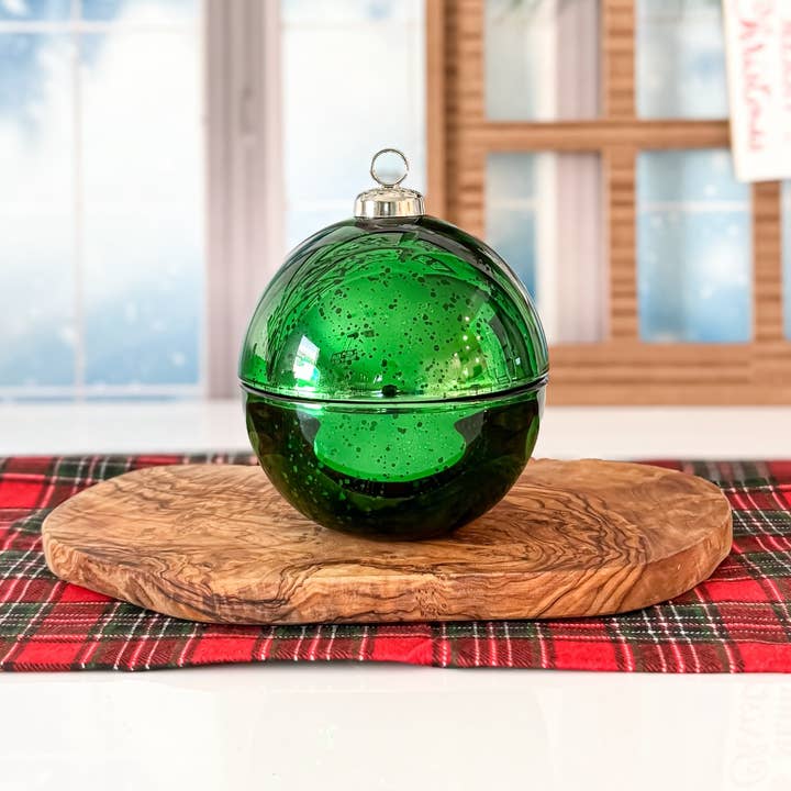 Spirit Glow Home & Body Essentials - Wholesale Candle Holder - *New* Speckled Glass Christmas Ornament Jar Candle 0