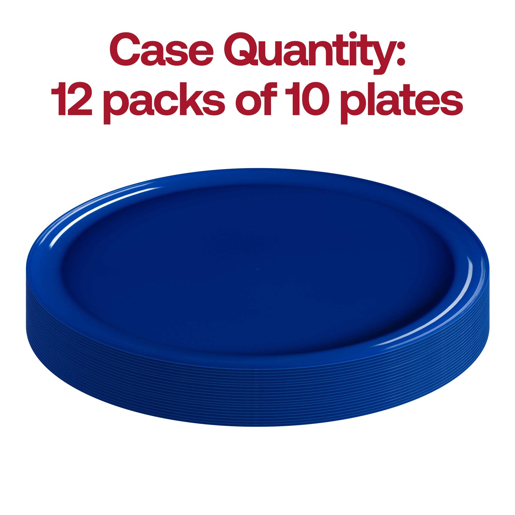 Smarty had a Party – wholesale Disposable plate – 8.5" Blue Flat Round Plastic Appetizer/Salad Plates - 10 pcs3