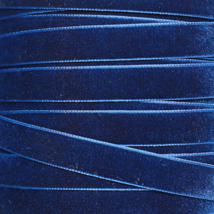 Such Good Supply – Großhandel Band – Geschenke verpacken – Marineblaues doppelseitiges Samtband