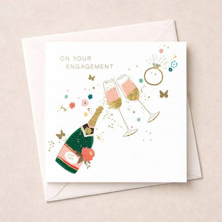 Engagement Card - Champagne for wholesale by Hammond Gower Publications Ltd