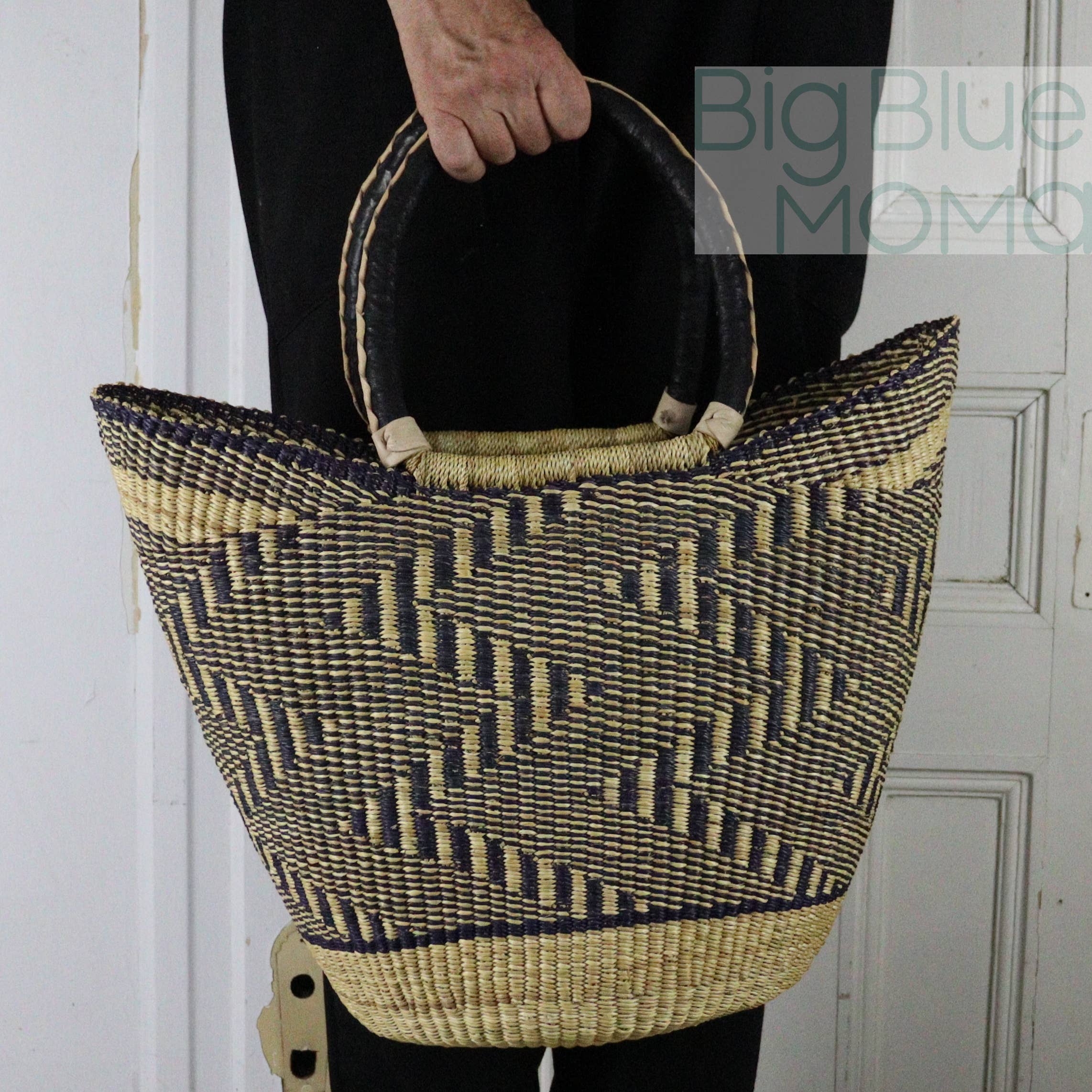 Big Blue Moma - Wholesale Beach Bag - U Shopper Large - Natural Palette8