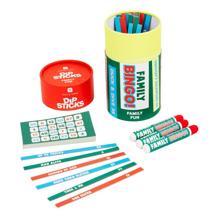 Talking Tables UK – wholesale Board game – Dipsticks Family Bingo1