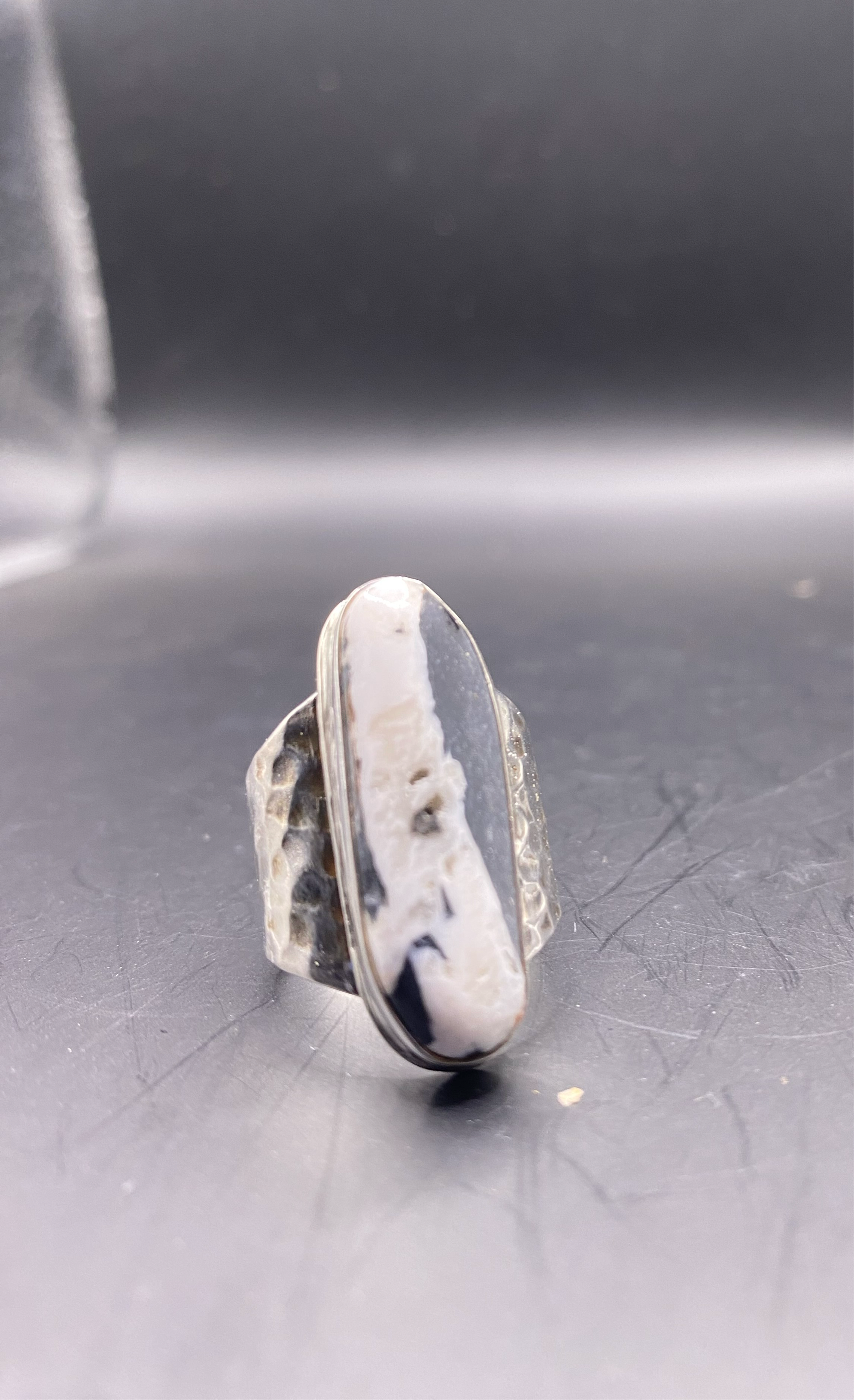 Callie Capps Silver - Wholesale Cocktail/Statement Ring - White Buffalo Turquoise Ring10