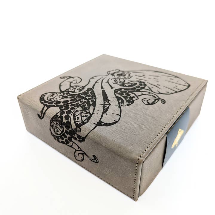 NTSD Gaming and Bookish Goods - Wholesale Dice - Kraken of Holding - D&D - Vegan Leather Dice Box