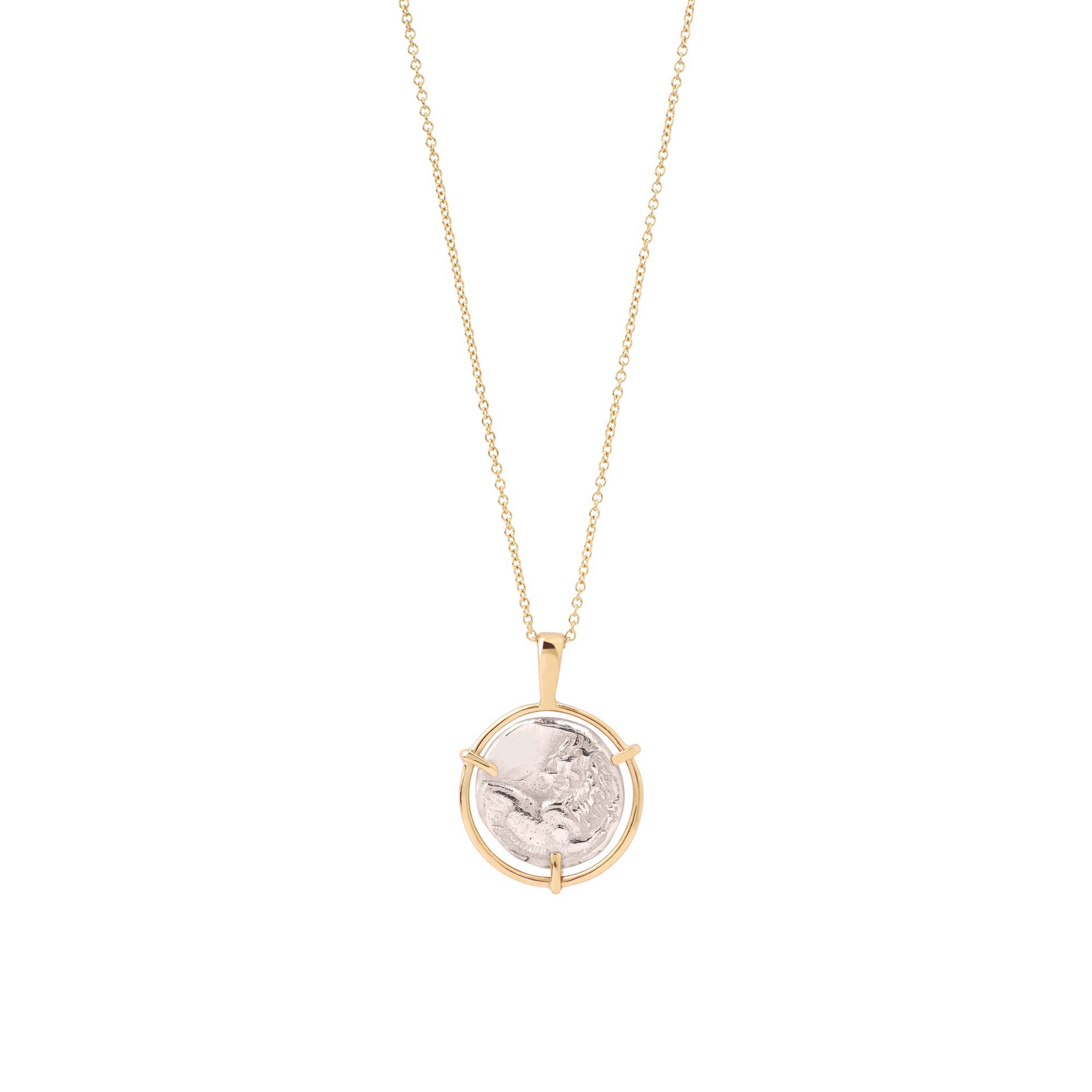 Eikosi Dyo - Wholesale Pendant/Charm Necklace - EDN309AG Lion Medal in gold0