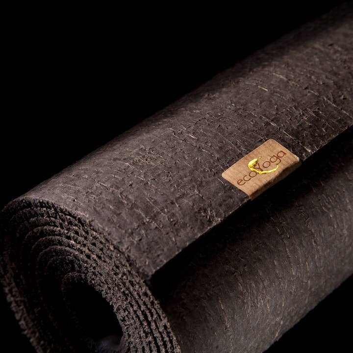 ecoYoga Ltd - Wholesale Yoga mat - eco Yoga mat 4mm GREY DARK ASH 100% natural rubber & jute2