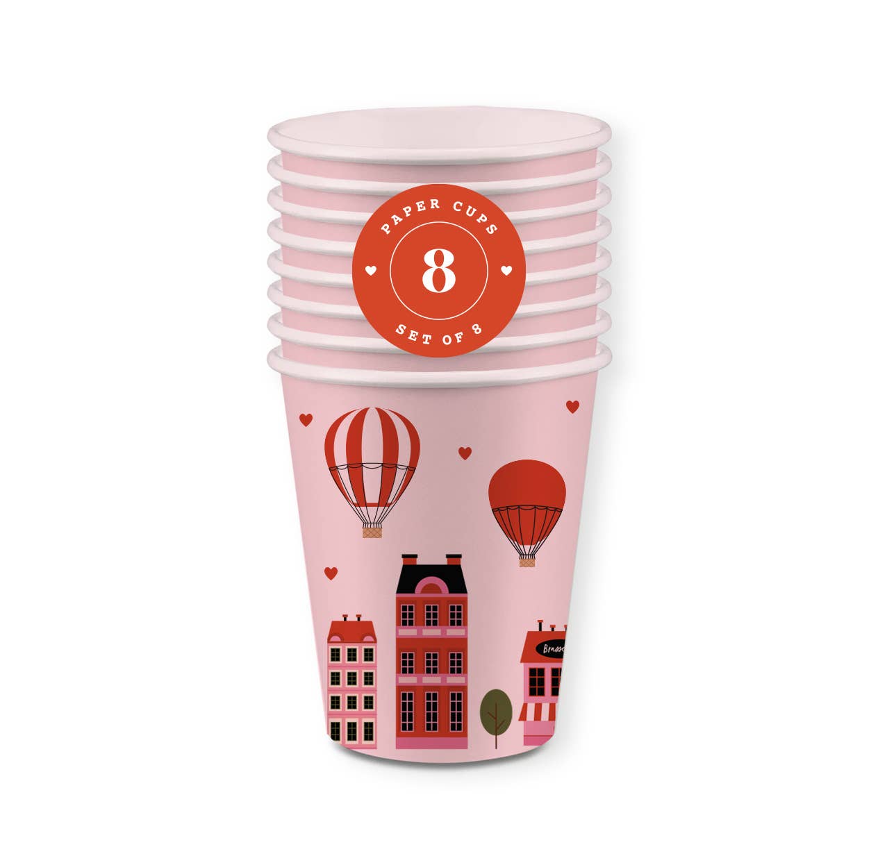 Spaghetti & Meatballs - Wholesale Disposable Cup - Paper Cups - Paris Valentine's Day Design
