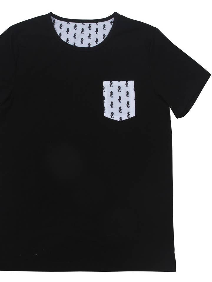 SUNNY SEAHORSE POCKET TEE for wholesale by Sunny Co