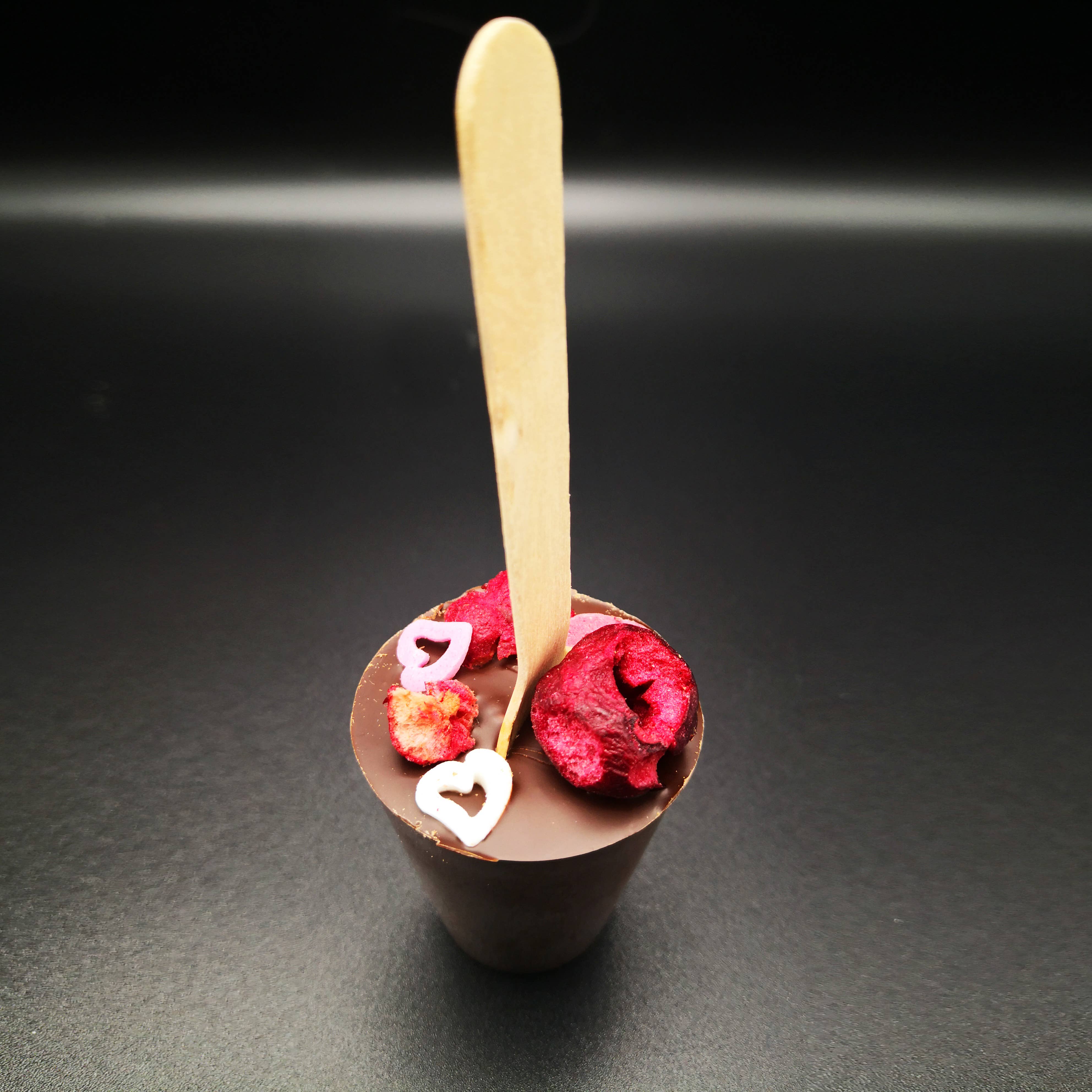Ritonka ...made with love - Wholesale Hot Cocoa Mix/Kit - Ritonka drinking chocolate stick | dark chocolate, cherry | heart1