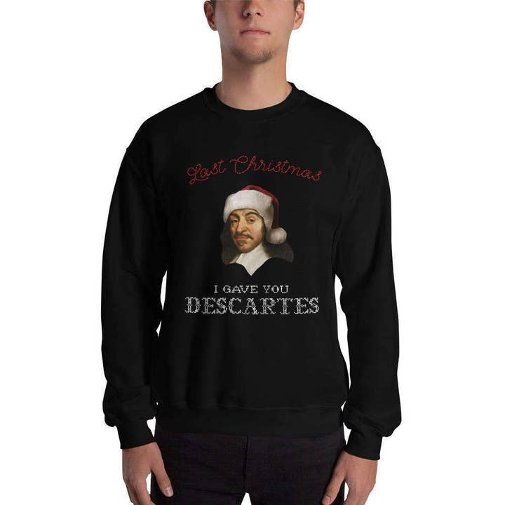 Sidste jul jeg gav dig Descartes - Sweatshirt for engroshandel hos The Philosopher's Shirt