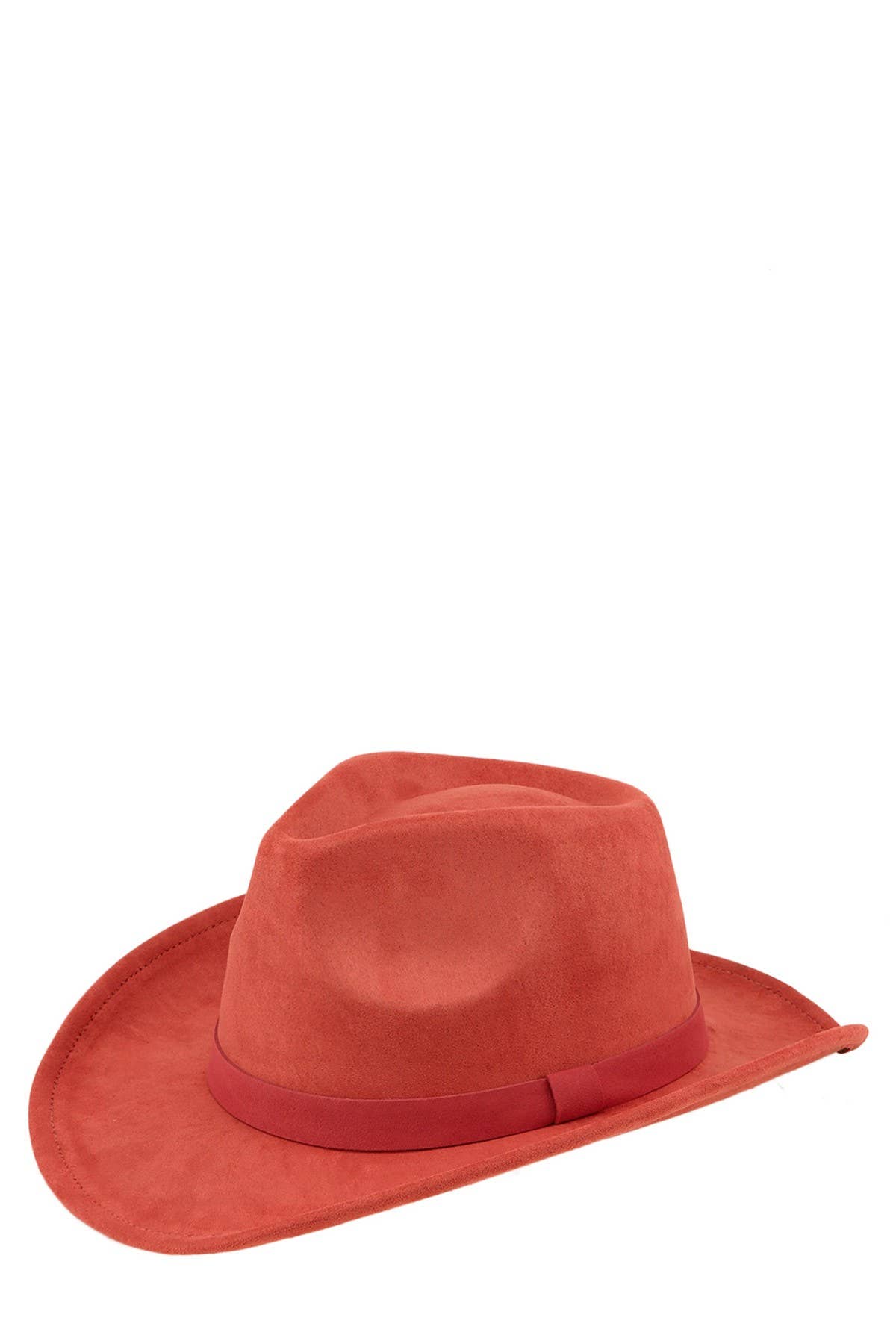 anbfashion - Wholesale Fedora - Women's - FEDORA FAUX SUEDE HAT WITH COWBOY BAND 3