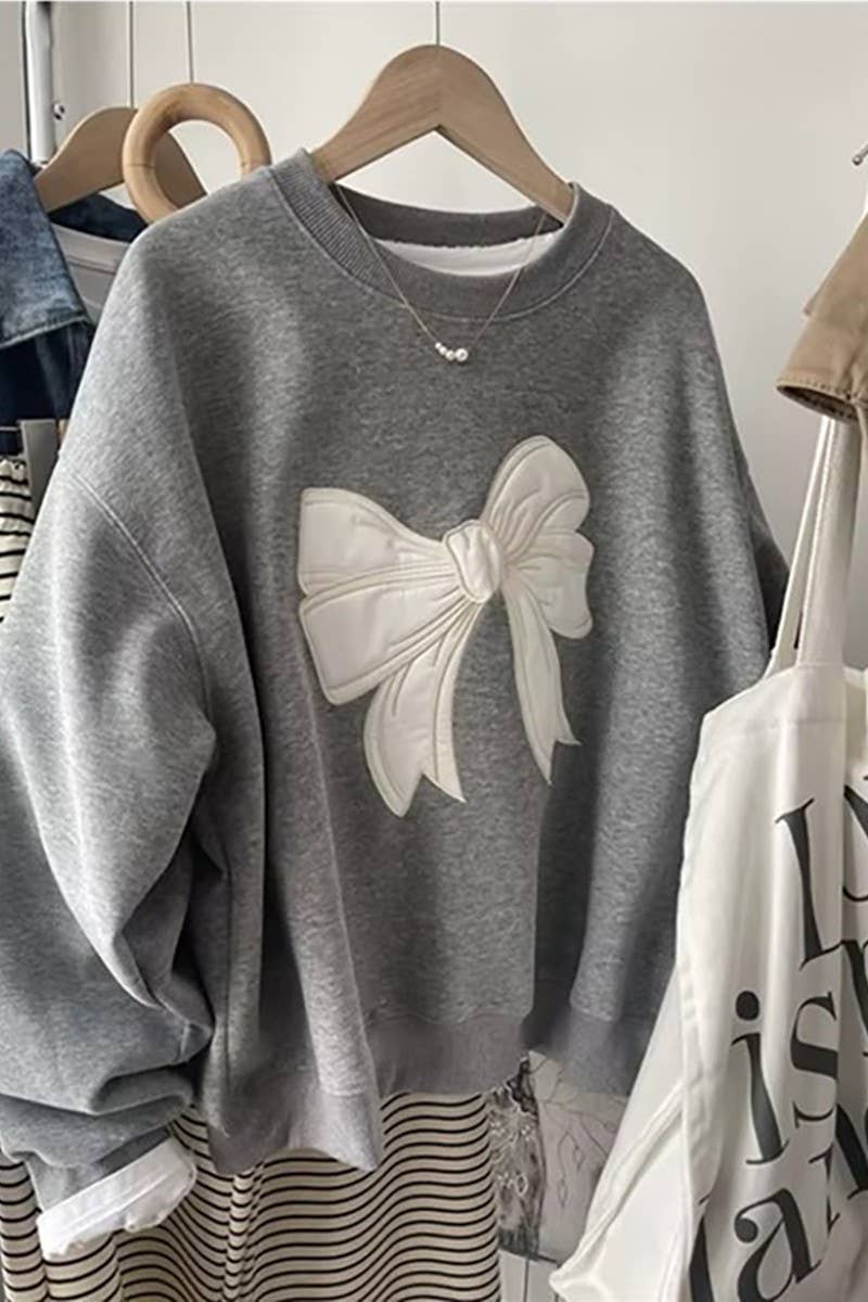 Cezele - Wholesale Sweatshirt - Women's - Patch Bow Sweatshirt11