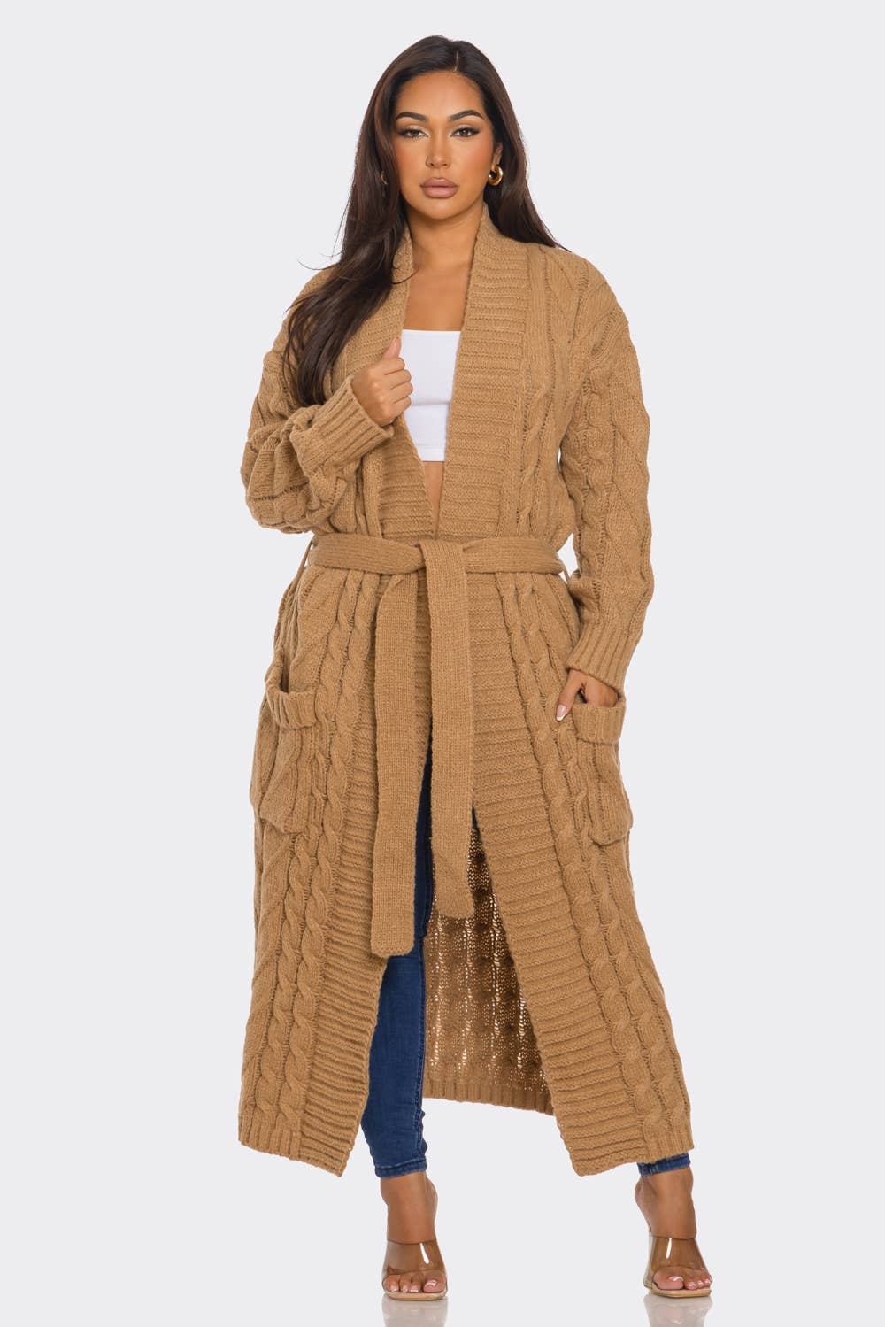Boswell - Wholesale Cardigan - Women's - SWEATER KNIT LONG CARDIGAN