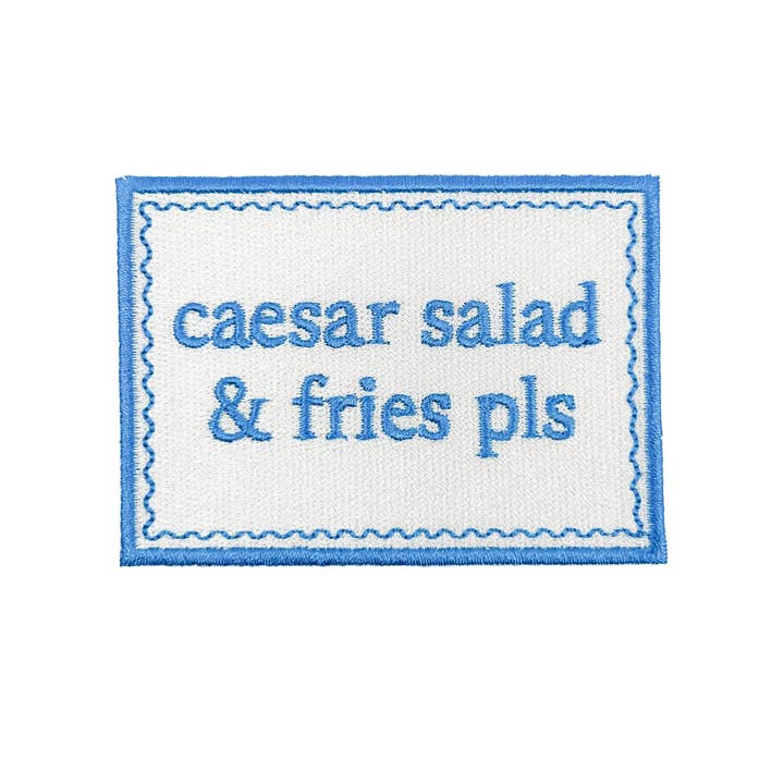 Field Trip Threads - Wholesale Patch - Caesar Salad & Fries Pls Patch – Funny Embroidered Iron On1