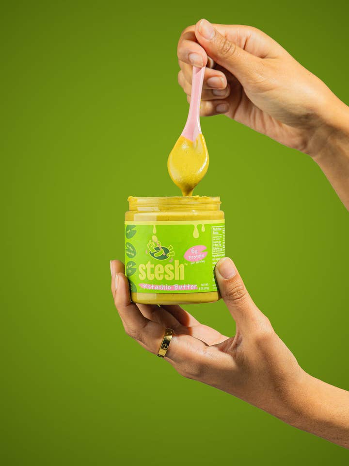 Pistachio butter (vegan) for wholesale by Stesh Butter