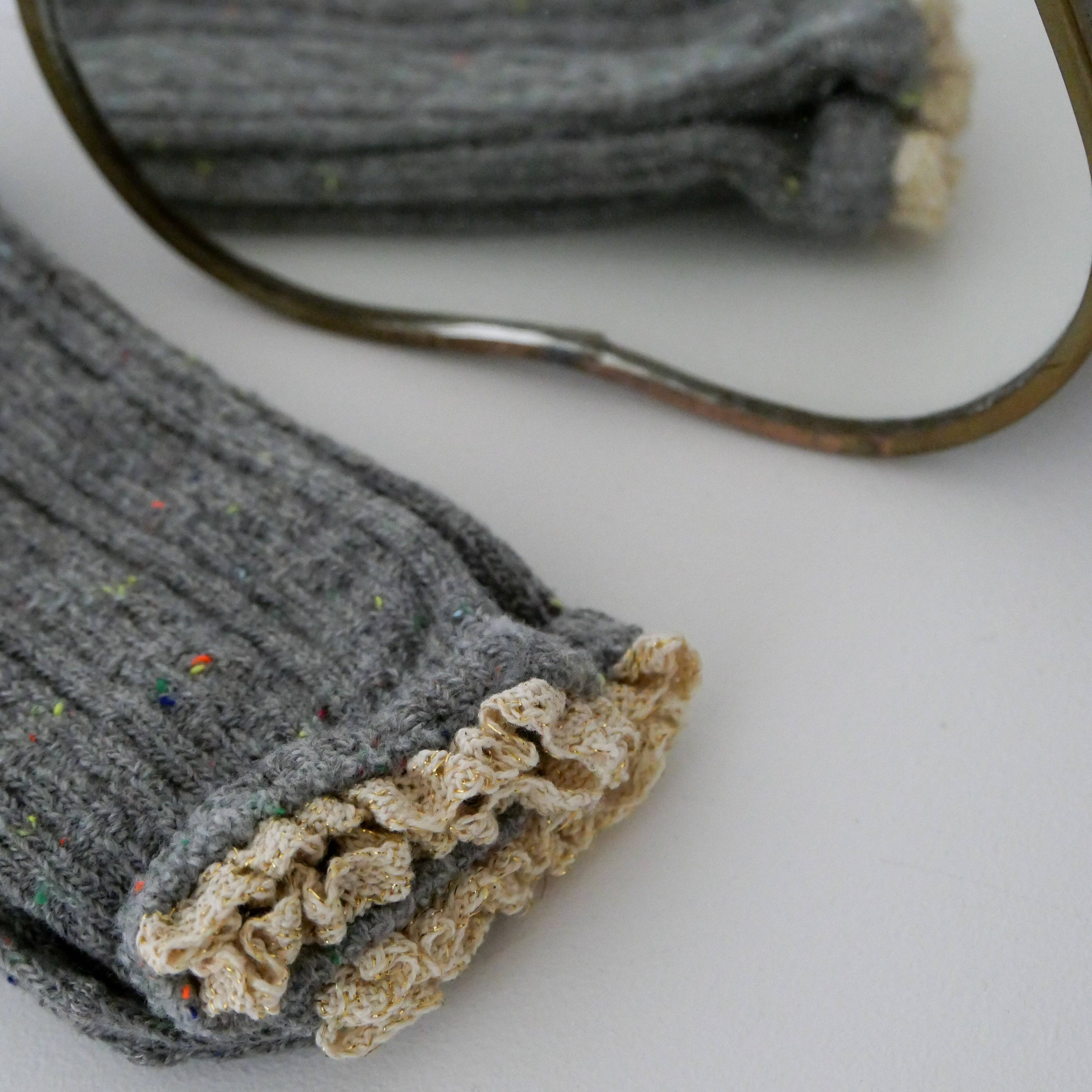 Gentil Coquelicot Paris - Wholesale Socks - Women's - Mottled gold macrame socks5