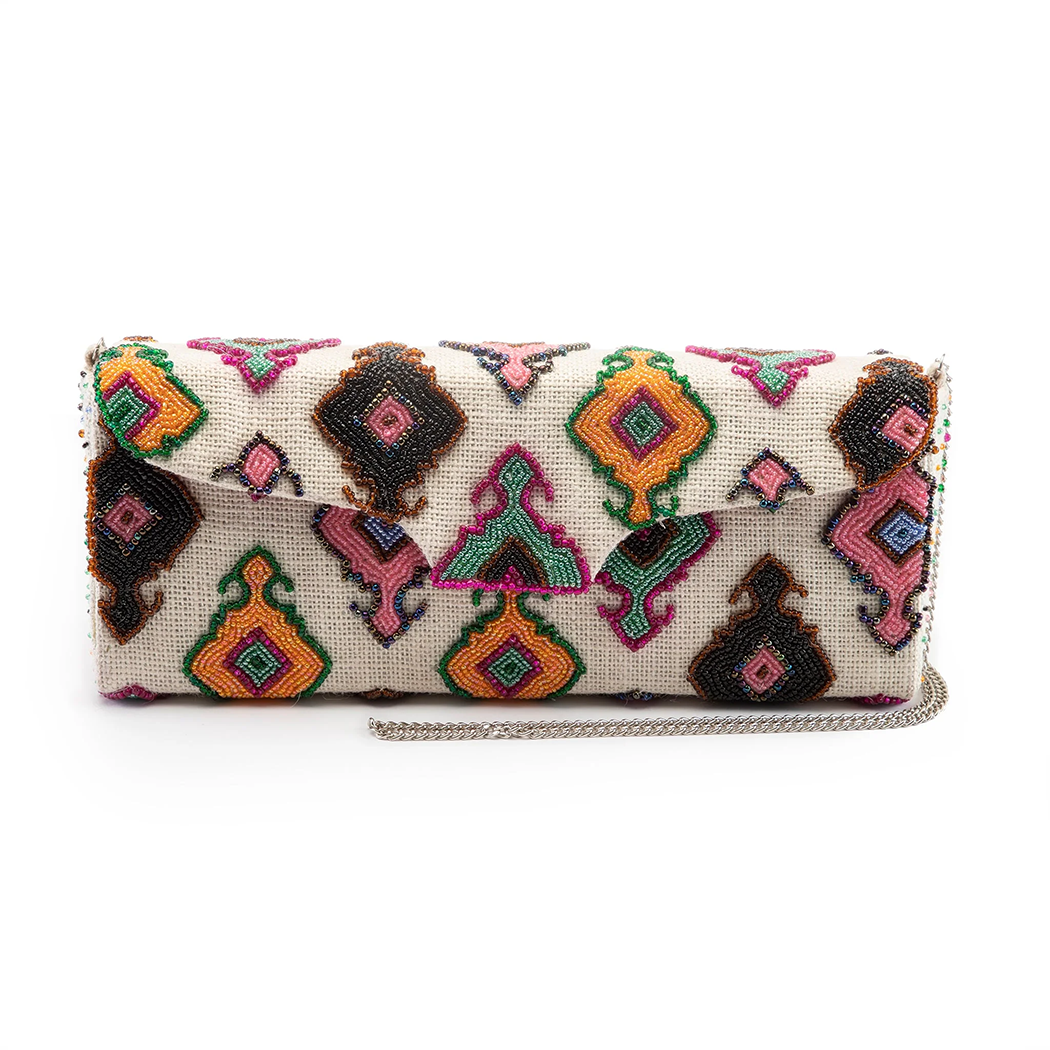 Shastra Home - Wholesale Clutch Bag - Women's - Badami Clutch Hand Beaded Diamond Design1