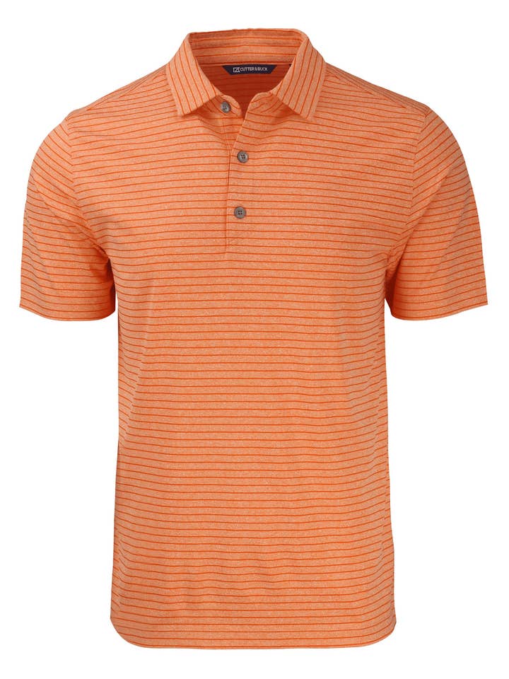 Cutter & Buck Forge Eco Heather Stripe Recycled Mens Polo for wholesale by Cutter & Buck
