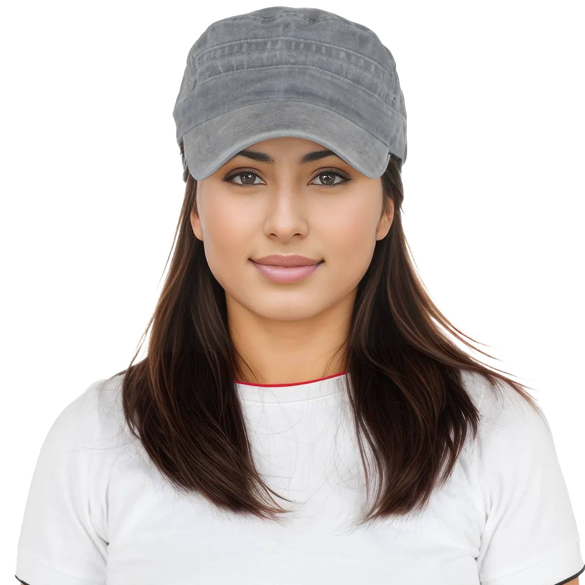 AK Brand - Wholesale Baseball Cap - Women's - Unisex Cotton Cadet Hat Vintage Washed Flat Top Cap6