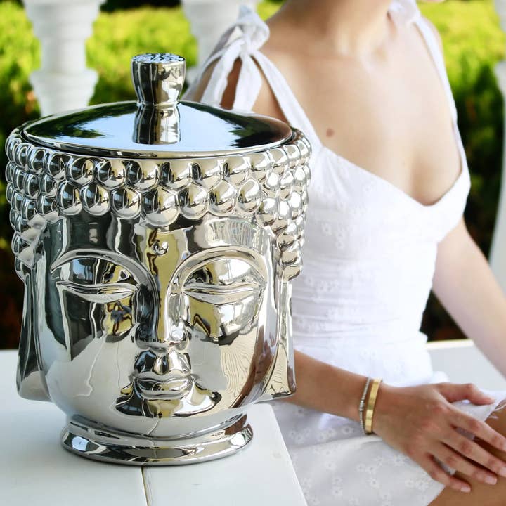 Bougie Parfumée Bouddha Argenté Grande pour la vente par Thompson Ferrier