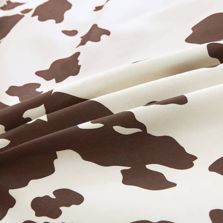 Linen Mart - Wholesale Bedding Set - Rustic Cowhide Brown Comforter Set - 3 Piece Set