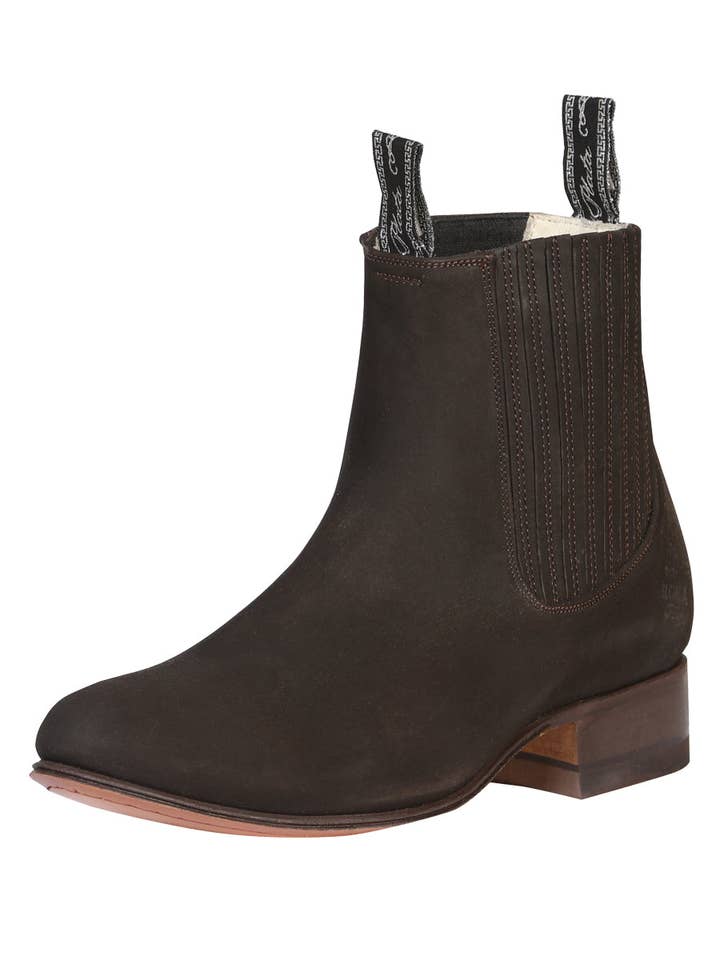 El General Western Wear - Wholesale Chelsea Boots - Women's - Canelo Charro Boot - Nobuck Brown 34291
