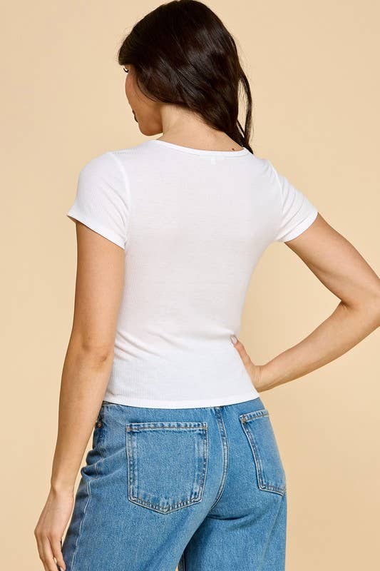 MIO WHOLESALE – Großhandel T-Shirt – Damen – JRUN01 RIPPEN-RUNDHALS-TOP14