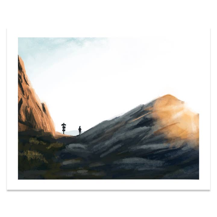 White Mountain Summer Traverse Print for wholesale by Kat Maus Haus Illustration