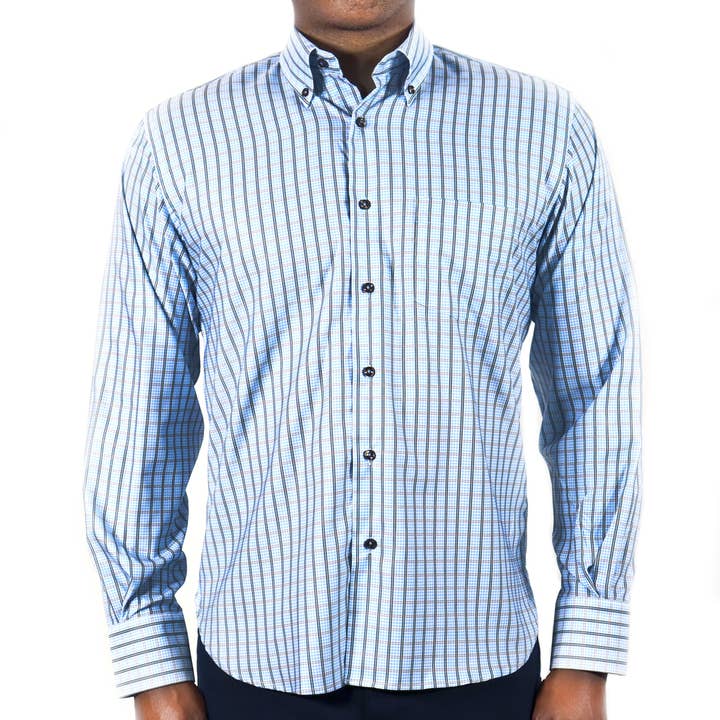 Bianco con quadretti azzurri, verdi e argentati per la vendita all'ingrosso da parte di American Heritage