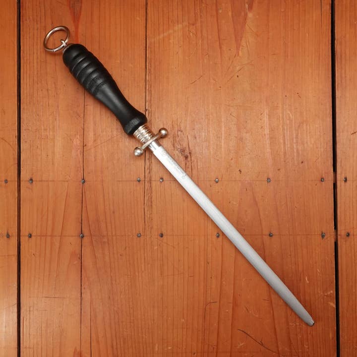 Friedr Herder 10” x 3/8” Round Honing Steel Wood Handle for wholesale by Bernal Cutlery