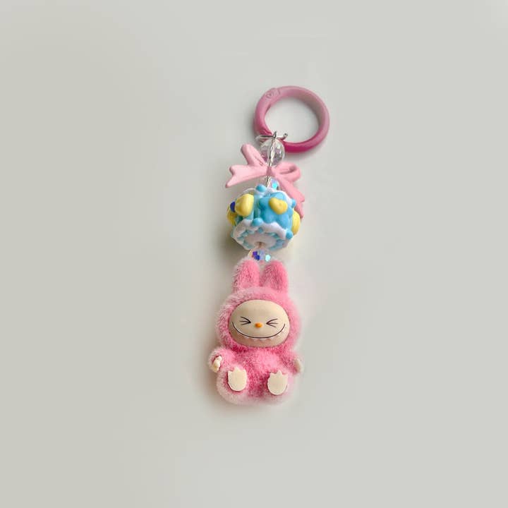 Little Trendy - Wholesale Keychain - Kids - Flocked Mini cute monster candy Keychain bag pendant1