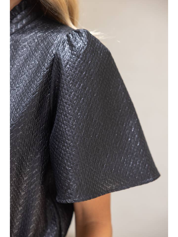 VOY - Wholesale Blouse - Women's - 35926 Smocked Hem and Solid Textured Top21