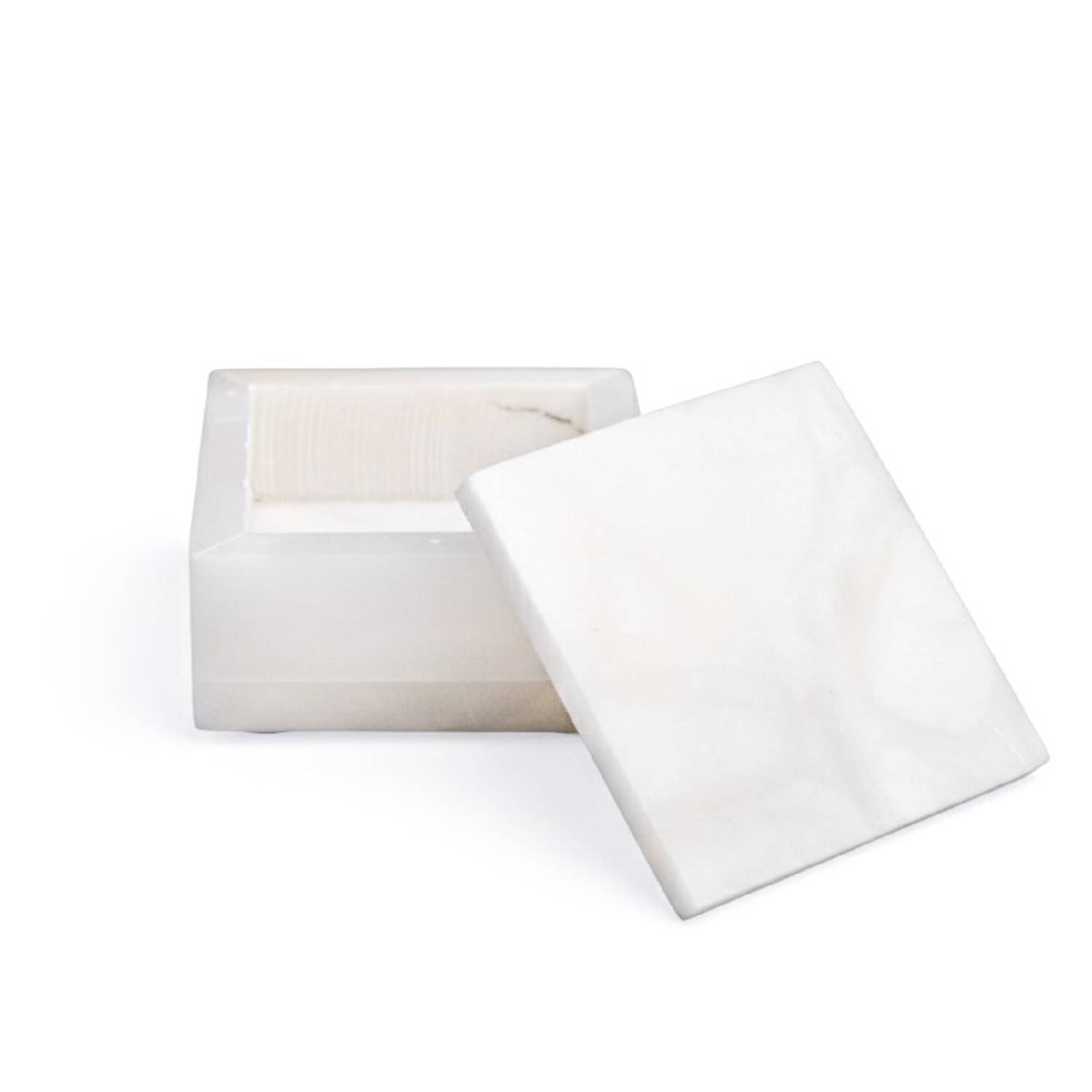 BIDKhome - Wholesale Decorative Tabletop Object - Sm. Alabaster Square Box1