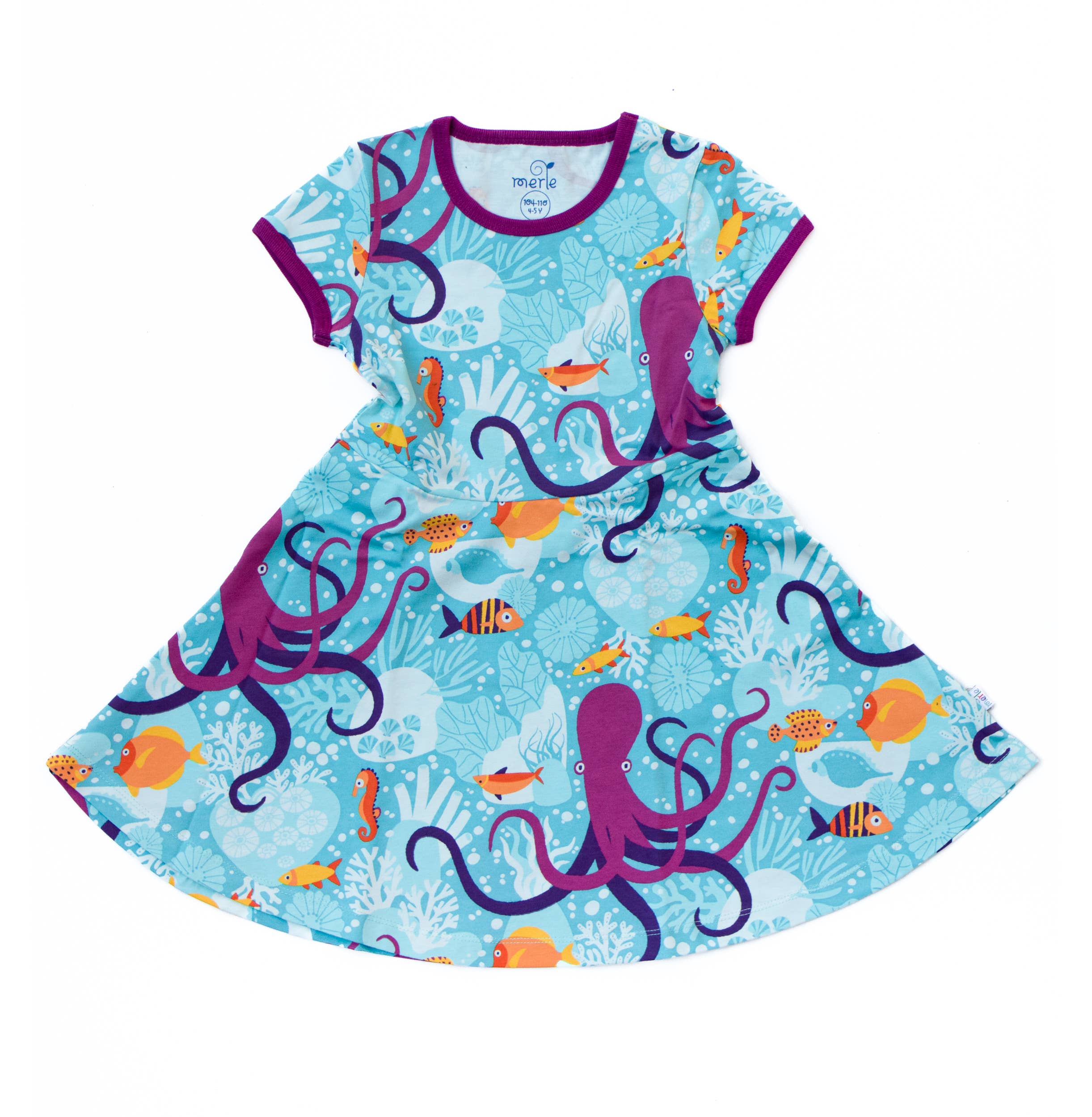 Merle Kids - Wholesale Dress - Kids - Organic Kids Skater Dress - Under the Sea