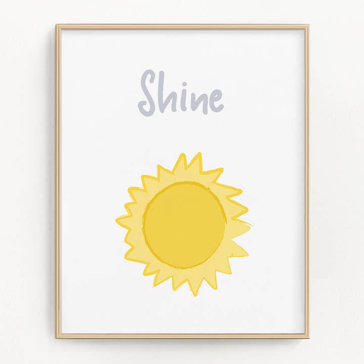 Gray Sun - Impresión artística ilustrada para venta al por mayor de Flip The Script Studios