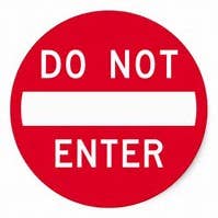 3 Inch Cloth Patch Do Not Enter for wholesale by BMS BIZ