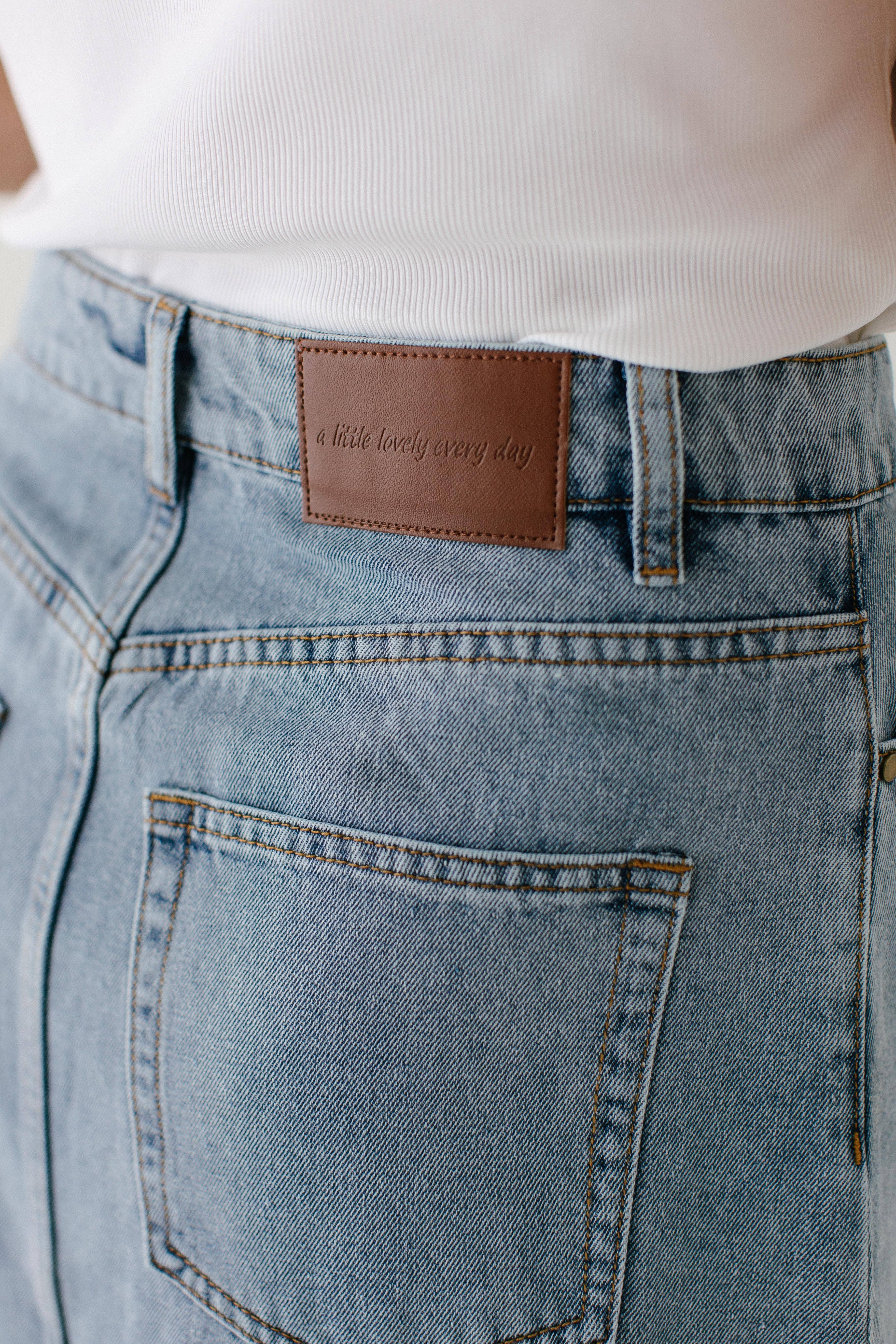 The Main Street Exchange - Wholesale Rok - Dames - 'Brooke' A-lijn denim midirok15