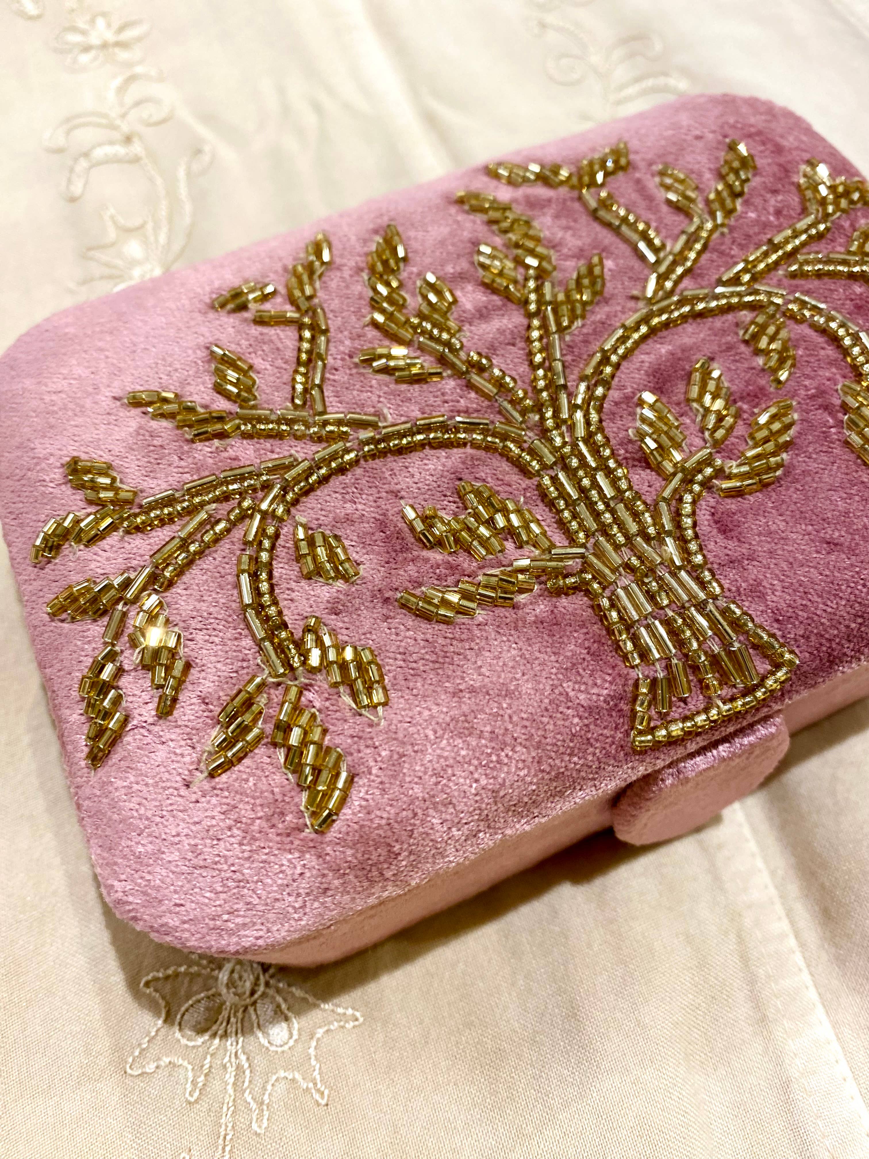 Temple of Treasure - Wholesale Jewelry Box/Organizer - Tree of Life Beaded jewelry box velvet2