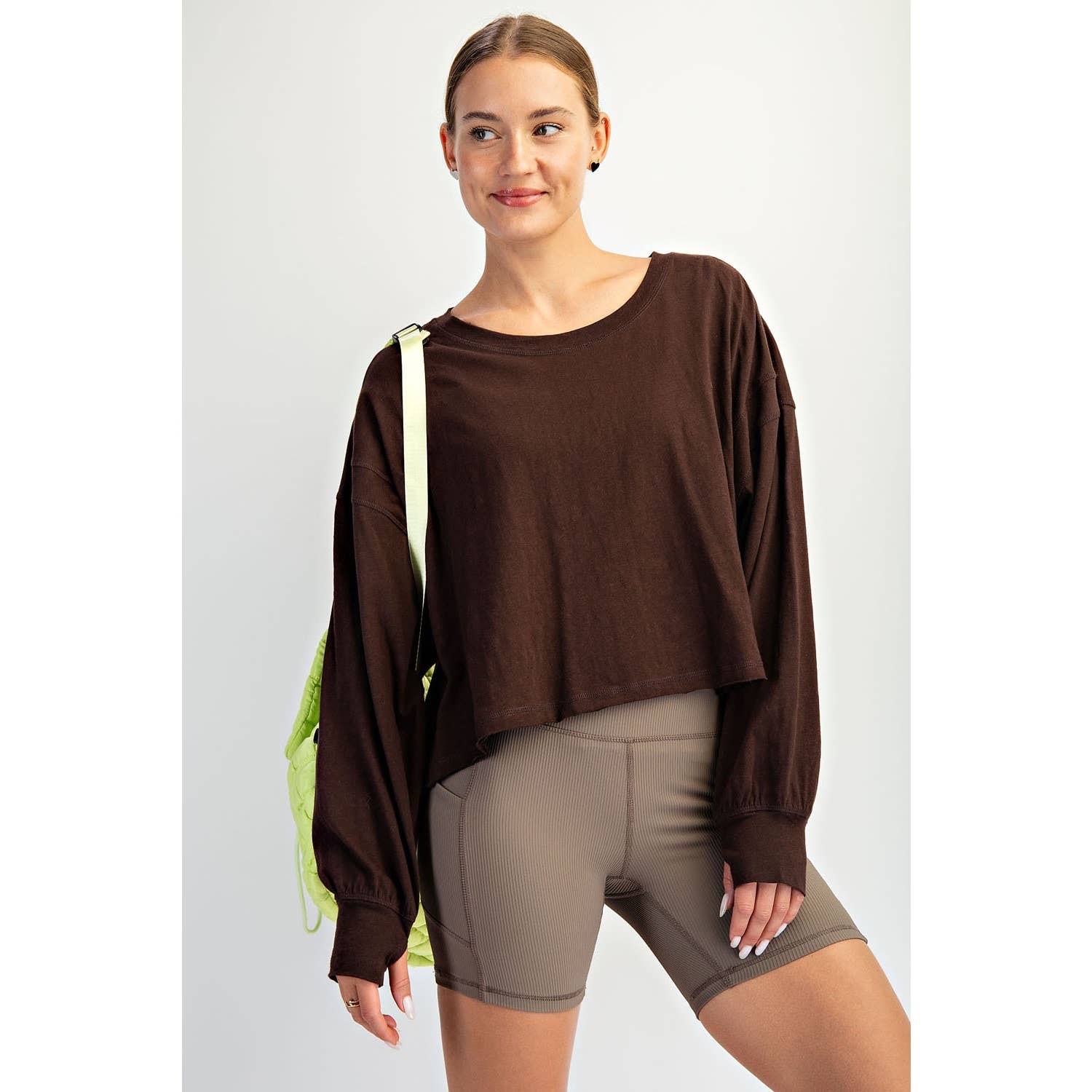 Rae Mode - Wholesale Lounge Top - Women's - COTTON SLUB OPEN BACK LONG SLEEVE TOP16