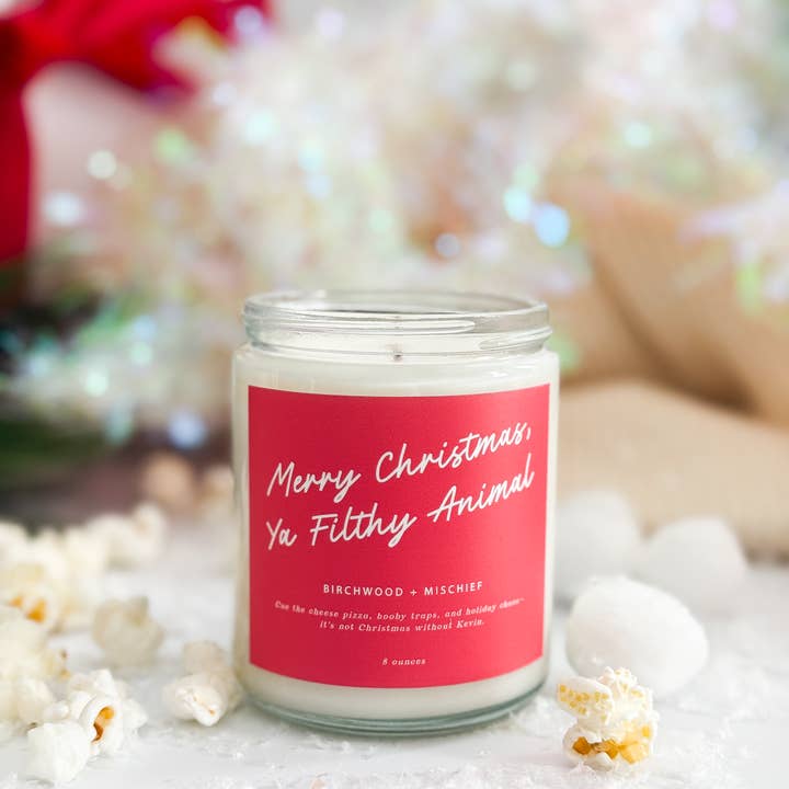 Merry Christmas Ya Filthy Animal Candle - 8 oz.  and other Purchase Wholesale filthy. Free Returns & Net 60 Terms on Faire trending on Faire.