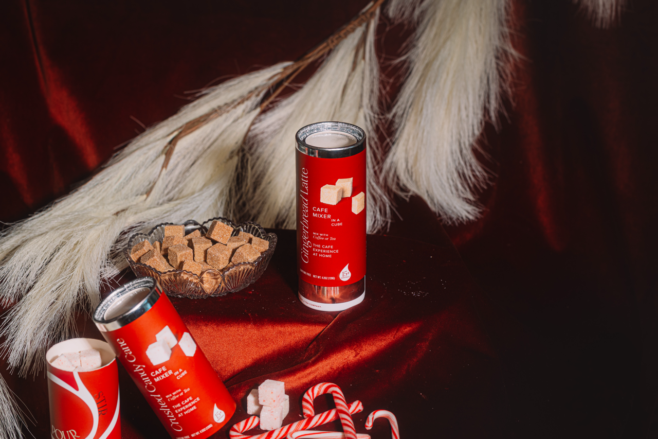 TEASPRESSA | LUXE Mixer Cube - Wholesale Drink Mix - Gingerbread Latte Cafe Mixer Tallboy2