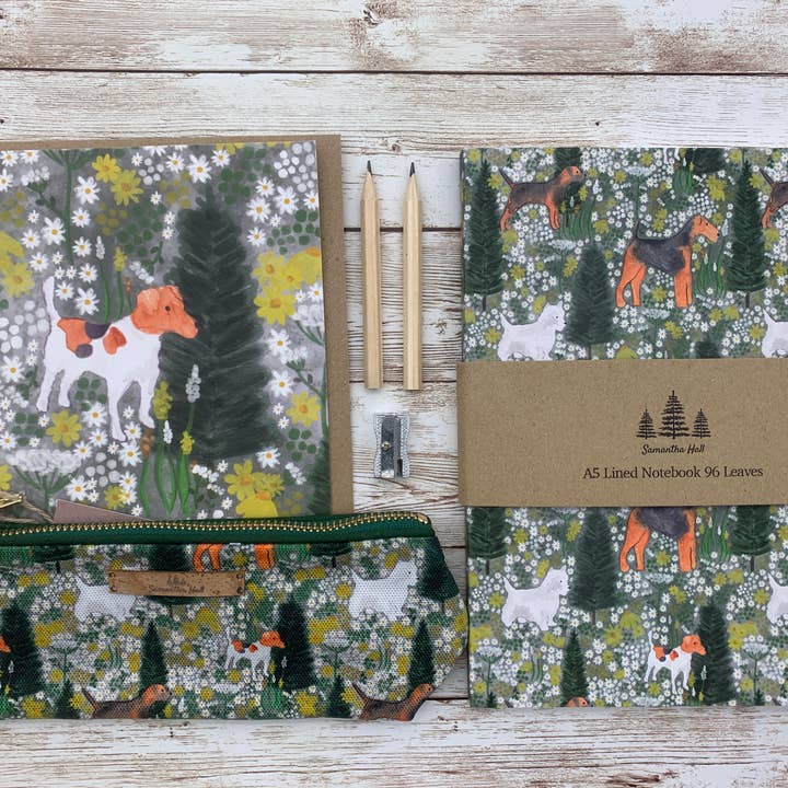 Set de regalo de papelería Terrier para venta al por mayor de Samantha Hall Designs